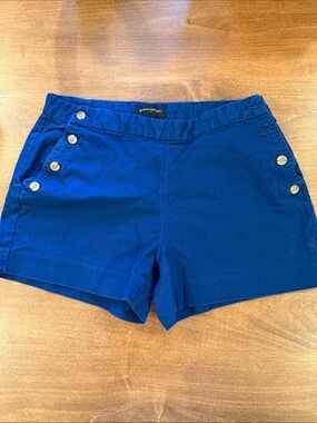 Banana Republic Women’s Blue Button-Accent Cotton Shorts